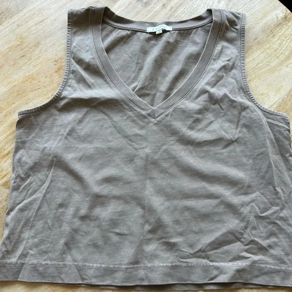 Z Supply Sleeveless V-Neck Tank Top in Taupe - Picture 3 of 3